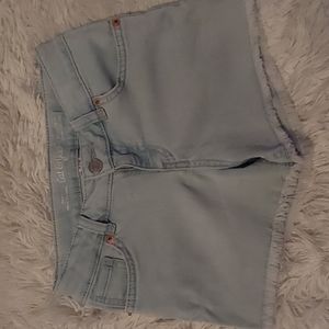 Cat&Jack Sz 7/8 Girls Light Blue Fringe Bottom Shorts Super Stretch.